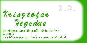 krisztofer hegedus business card