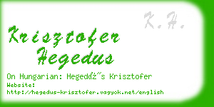 krisztofer hegedus business card